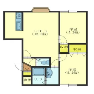 ロゼット美原【102号室】の間取り