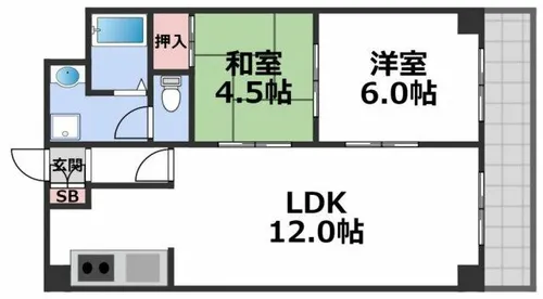 グランドピア都【5階】の間取り