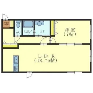 ガーデン人見【1階】の間取り