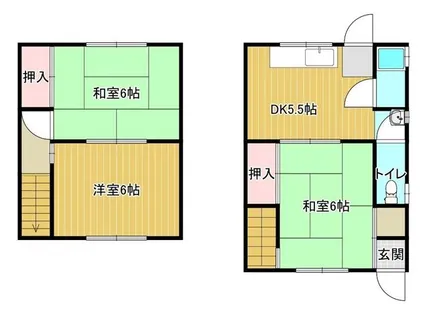 五月荘【B-2号室】の間取り