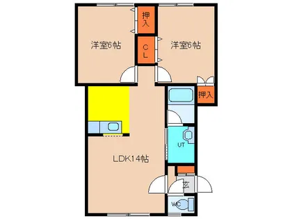 ラ・メゾン・エクレールⅠ【1階】の間取り