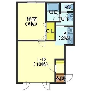 レジデンスカメリアA棟【201号室】の間取り