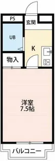 Hills Fujikawa【001C号室】の間取り