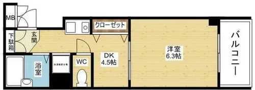 エステムコート新大阪【2階】の間取り