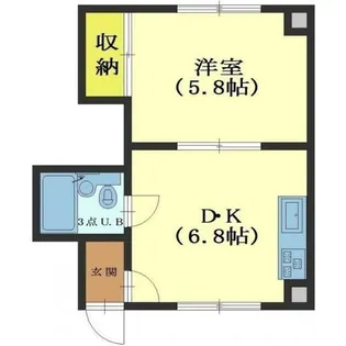 コーポ白鳥【C号室】の間取り