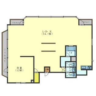ロイヤルシティ弐番館青柳【12階】の間取り