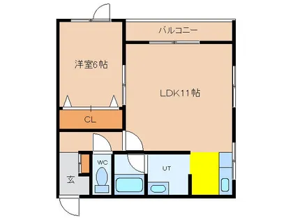 コーポTAIKO【1階】の間取り