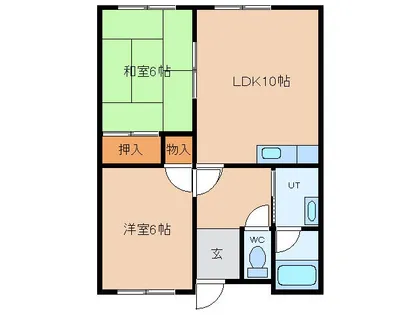 北海道函館市昭和1丁目【アパート】の間取り