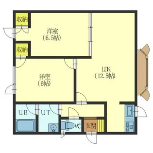 ガーデン川原Ⅰ【2階】の間取り