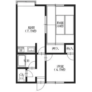 北海道函館市山の手2丁目【アパート】の間取り