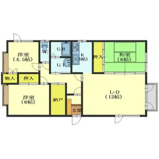 レクサス七重浜B【1階】の間取り