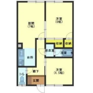 山田マンション【5号室】の間取り