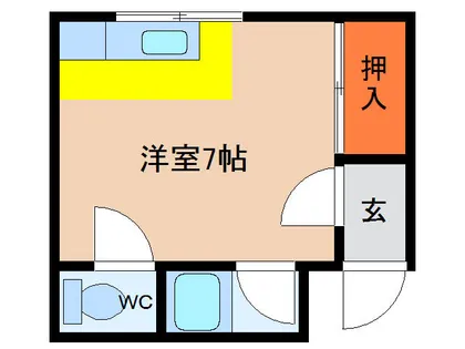 コーポHERO港町【F号室】の間取り