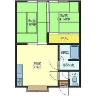 北海道函館市本通1丁目【アパート】の間取り