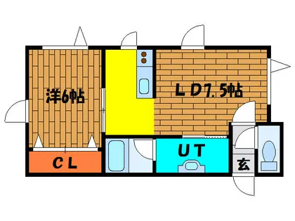 マンションメガロポリス【1階】の間取り