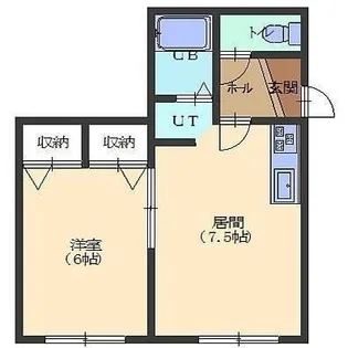 グリーンハイツ【102号室】の間取り