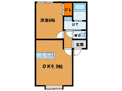 オークヴィラ中道【1階】の間取り