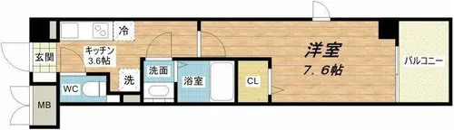 ソレイユ真田山【7階】の間取り