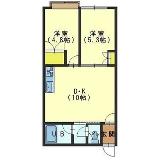 五稜郭パークハイツ【104号室】の間取り