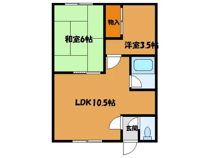リストワール函館弁天【1階】の間取り