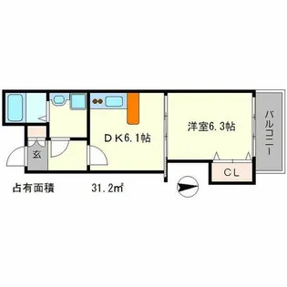 K’zALLAY【3階】の間取り