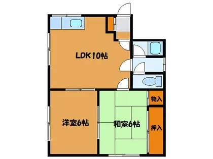 入舟町1棟2戸【1階】の間取り