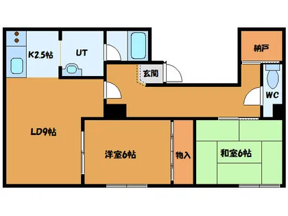クレセール【401号室】の間取り