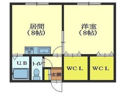 ハイライズ高丘【2階】の間取り