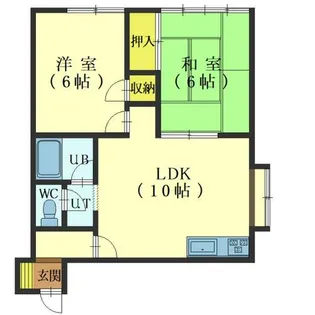 グリーンカーサフジ【2階】の間取り