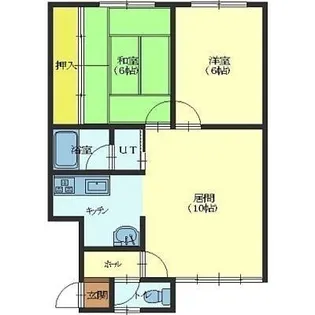 2LDKの間取り画像