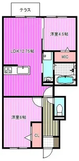 グランツコート三笠 B棟【1階】の間取り