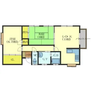 新川町17番1棟2戸【3階】の間取り