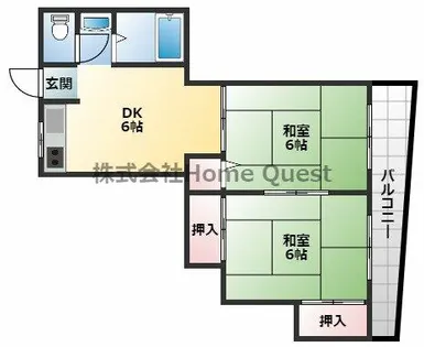 ハウス紫陽花【2階】の間取り