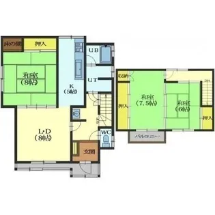 北海道函館市人見町【一戸建】の間取り