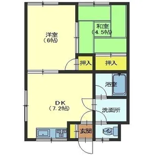 北海道函館市湯川町1丁目【アパート】の間取り