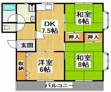 ファミール深井【1階】の間取り