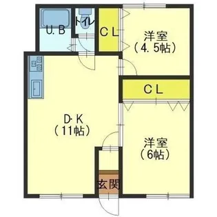 山崎アパート【203号室】の間取り