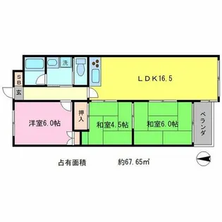 カストルム洛北【2階】の間取り