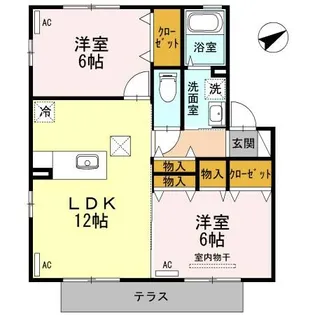 セジュール堅田【1階】の間取り
