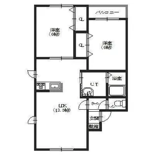 北海道北斗市昭和2丁目【アパート】の間取り
