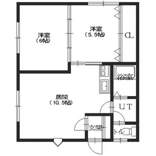 コーポ第1ダックス【201号室】の間取り