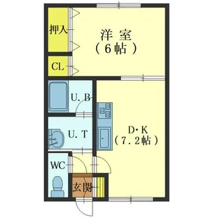 コーポ吉川【1階】の間取り