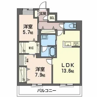 オカバ姫路青山シャーメゾン【3階】の間取り