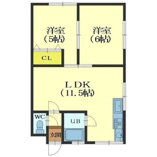 富貴ハウス【2階】の間取り