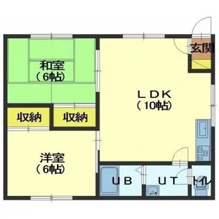 北海道函館市美原2丁目【アパート】の間取り