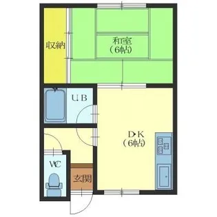 中谷内アパート【2階】の間取り