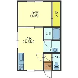 北海道函館市本通1丁目【アパート】の間取り