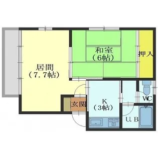 川村アパート【2階】の間取り