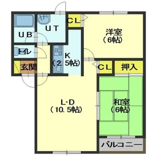 北海道函館市昭和4丁目【アパート】の間取り