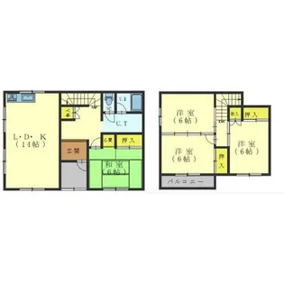 北海道亀田郡七飯町鳴川2丁目【一戸建】の間取り